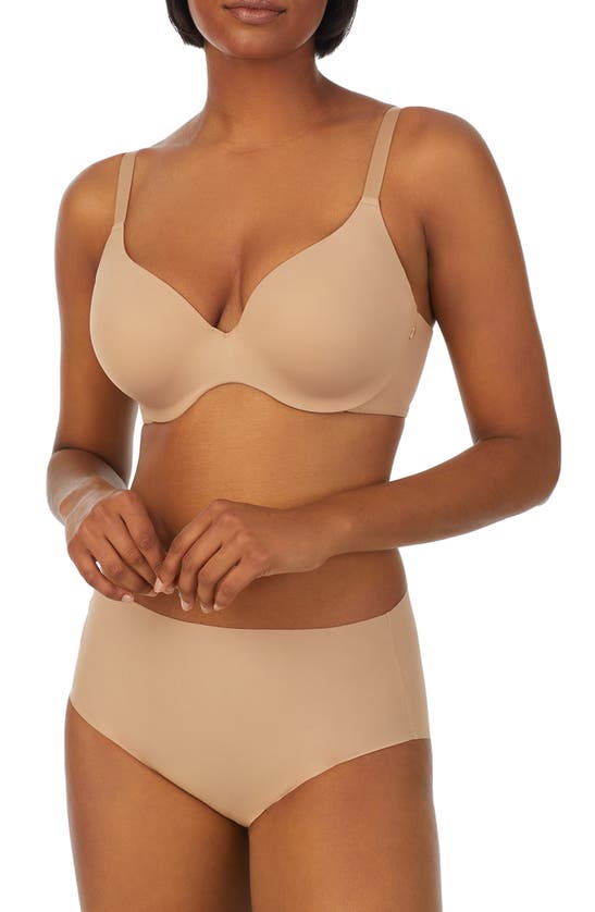 Shop Le Mystere Signature Comfort Underwire T-shirt Bra In Ivory/ Tan Print