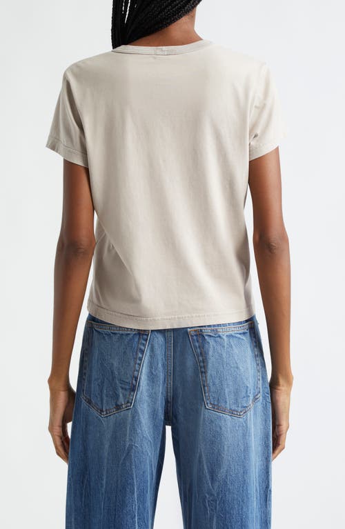 Shop Alexander Wang Blade Logo Shrunken Cotton Jersey T-shirt In Washed Oyster