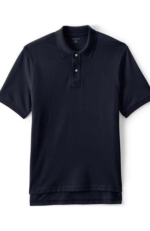 Shop Lands' End School Uniform Young  Short Sleeve Mesh Polo Shirt In Classic Navy