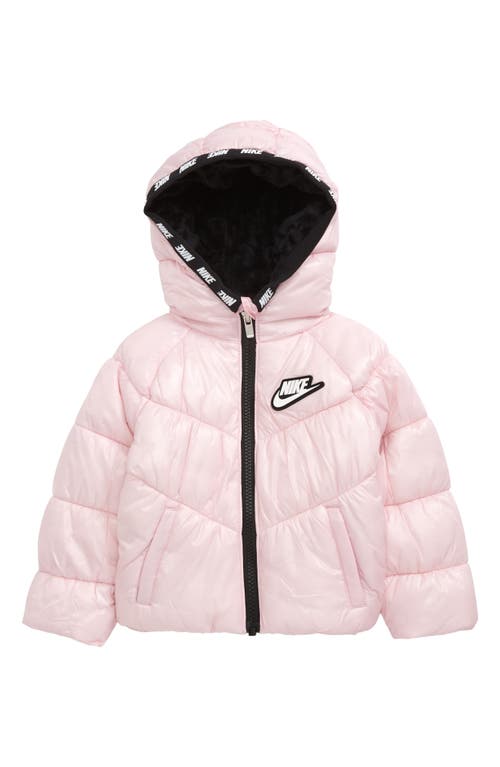 Nike Chevron Quilted Puffer Jacket in Pink Foam