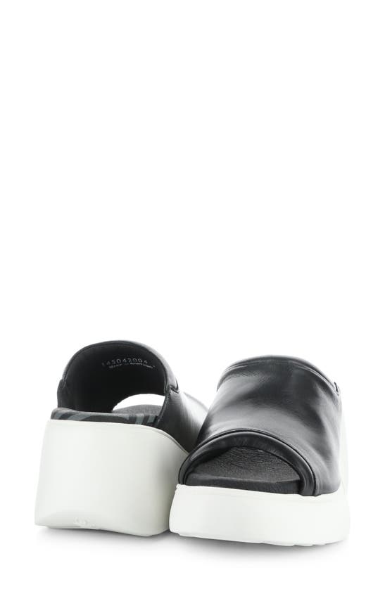 Shop Fly London Doli Platform Wedge Slide Sandal In Black Dublin