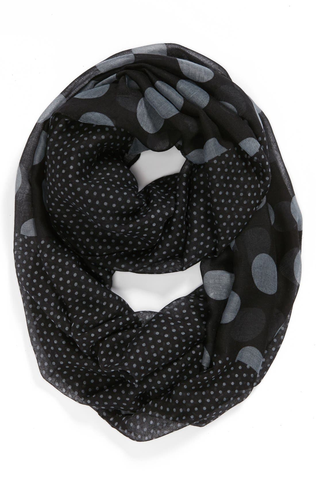 David & Young Polka Dot Infinity Scarf (Juniors) Nordstrom