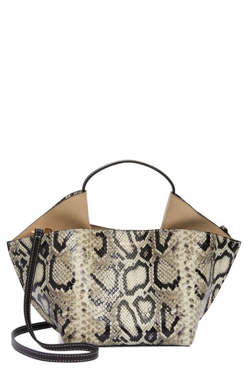 Ree Projects Mini Ann Snakeskin Embossed Leather Tote In Animal Print