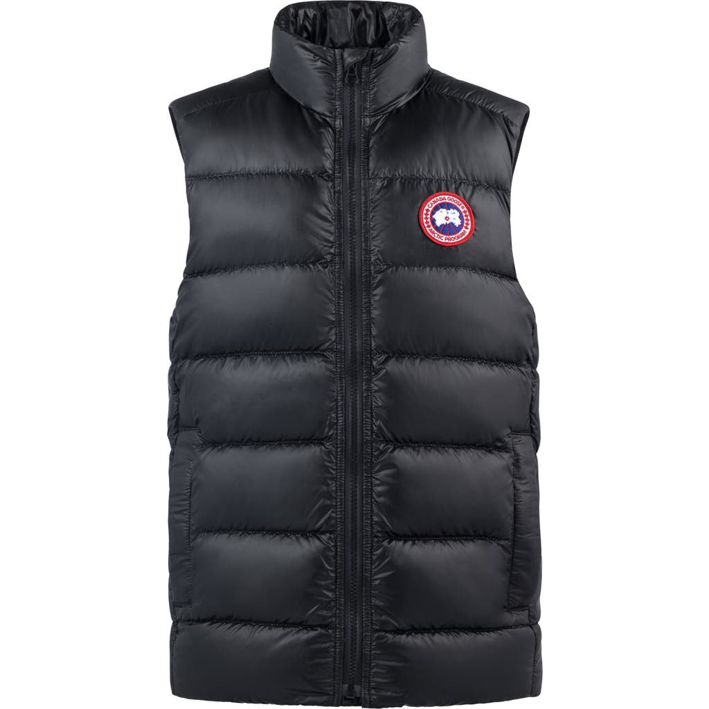 Canada Goose Big Kids Black Crofton Down Vest In Black - Noir