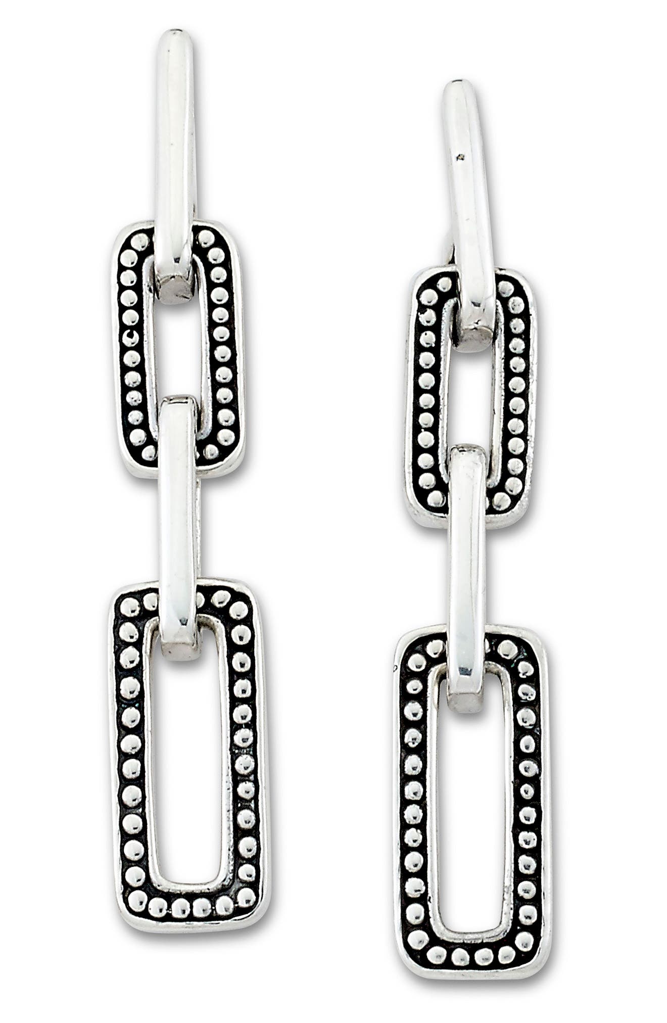 paper clip earrings silver