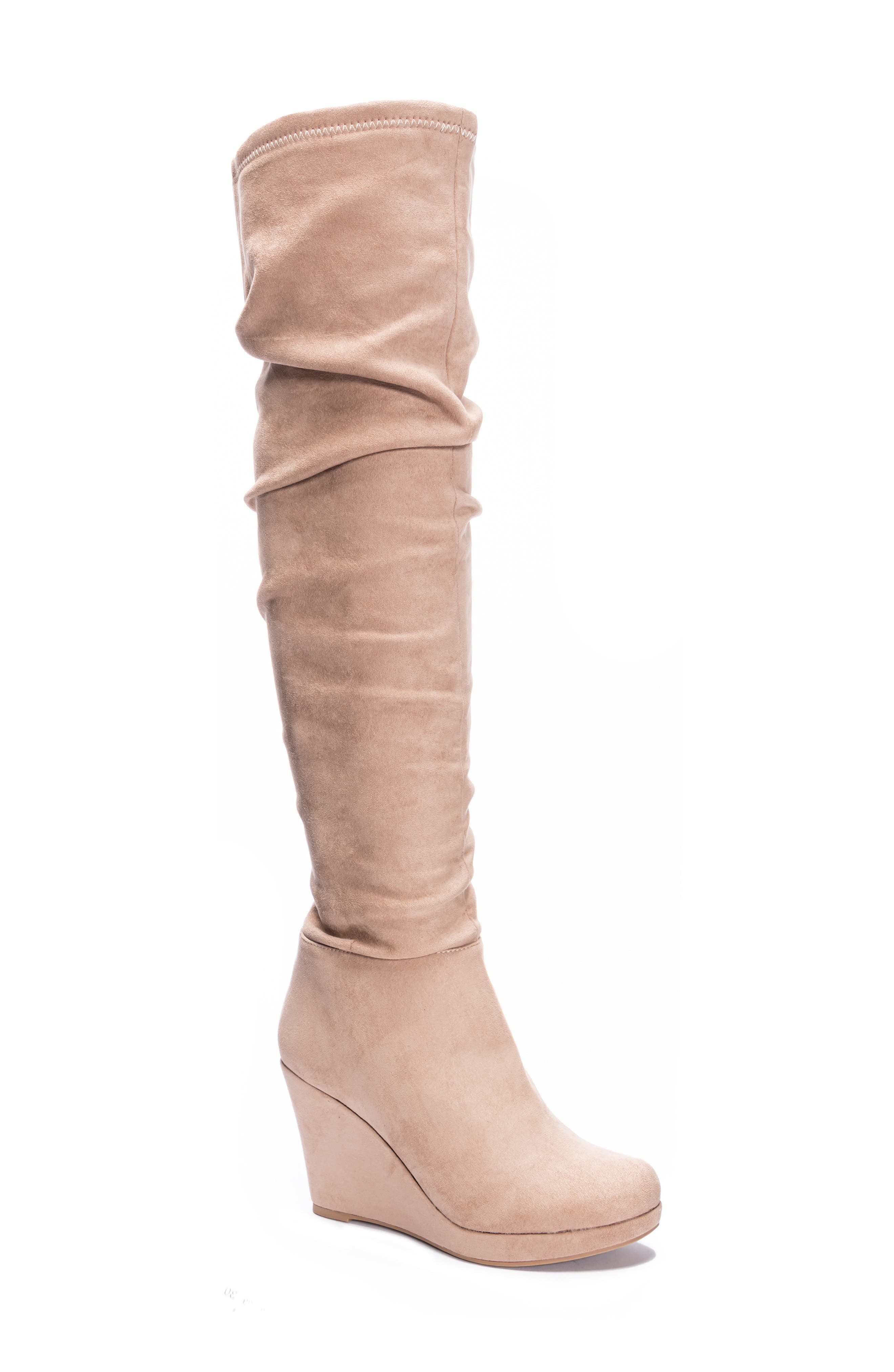 Chinese Laundry Larisa Over the Knee Boot in Taupe