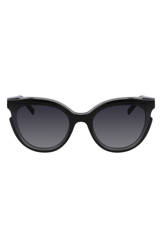 MCM 61mm Cat Eye Sunglasses MCM MCM 699S 661 Sunglasses Black Rose Gold Frame Rose  main image 4