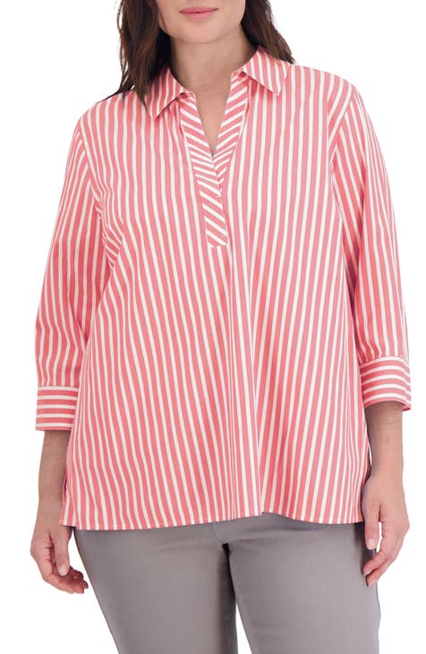 Orange striped shirt clearance womens