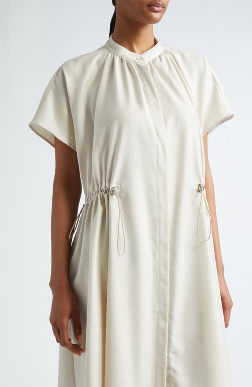 Shop Eleventy Wool Blend Trapeze Dress In Ivory