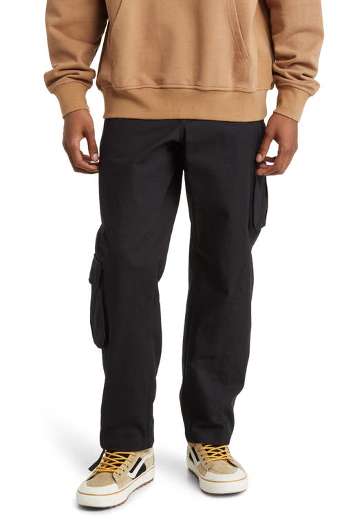 Renowned Lucid Raw Edge Cargo Pants in Black