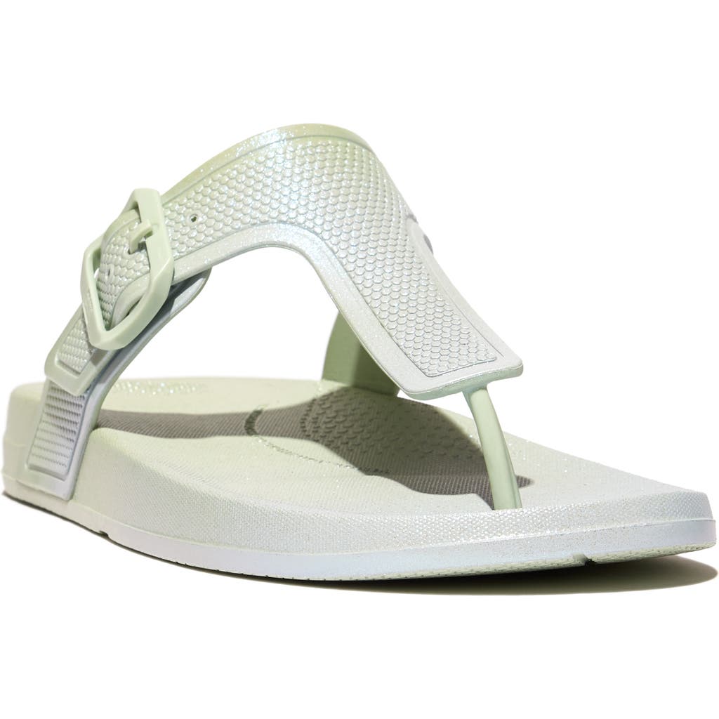 Fitflop Iqushion Buckle Flip Flop In Green