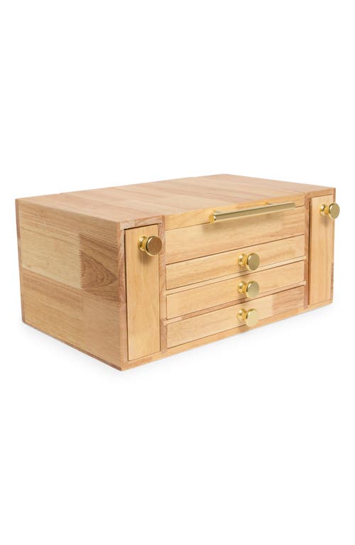 Nordstrom Wooden Jewelry Box in Natural- Gold at Nordstrom