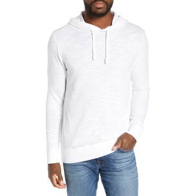 Faherty Slub Cotton Hoodie, White