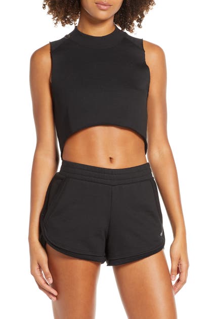 Alo Yoga Effortless Crop Tank In Black ModeSens