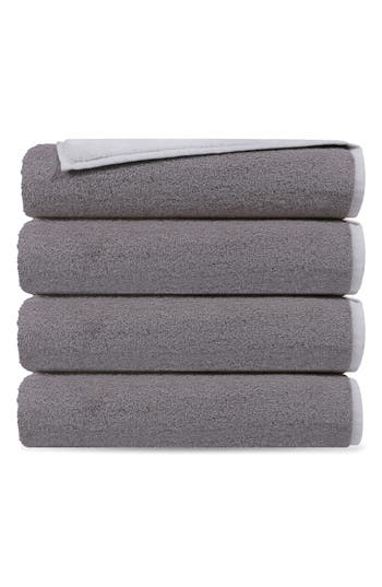 BROOKS BROTHERS DEPERA SET OF 4 DOUBLE FACE TURKISH COTTON BATH TOWELS 