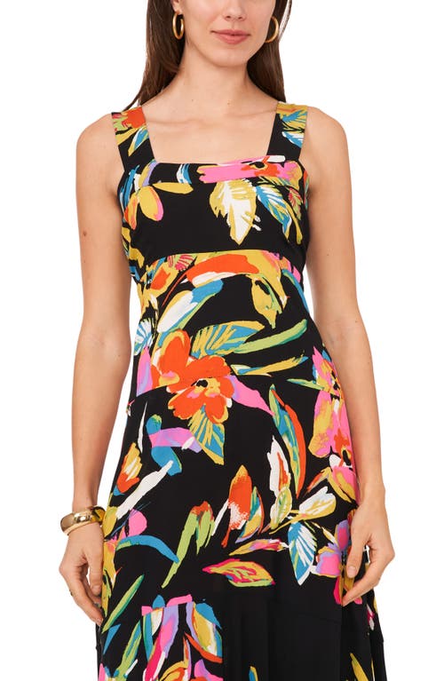 Shop Vince Camuto Floral Maxi Sundress In Rich Black