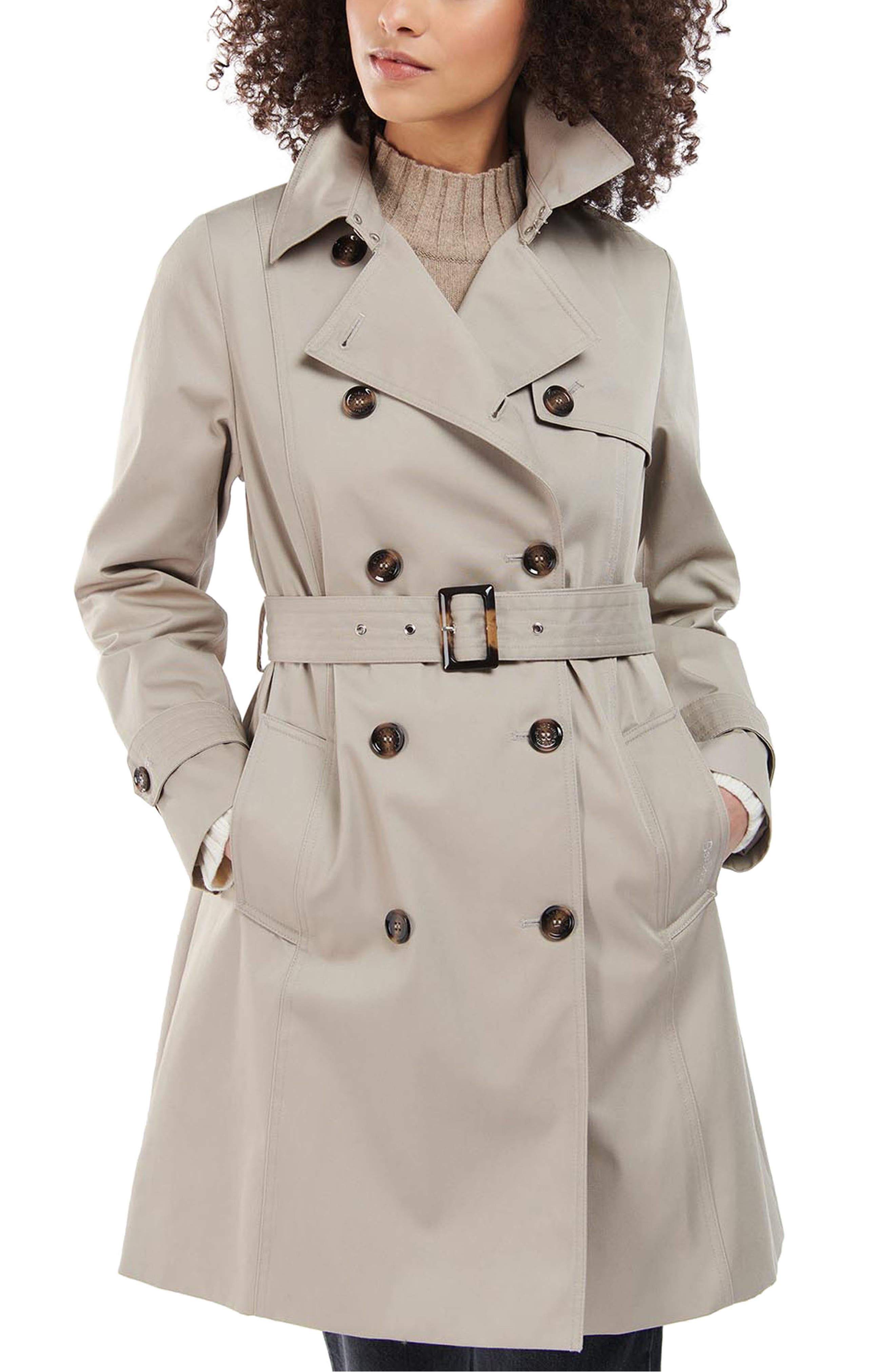 Womens Clothing Coats Raincoats and trench coats Natural Väska Oversized Cotton-blend Trench Coat in Beige 