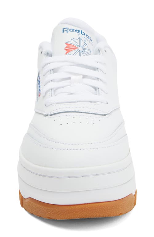 Reebok Club C Extra Platform Sneaker In White/white/blue