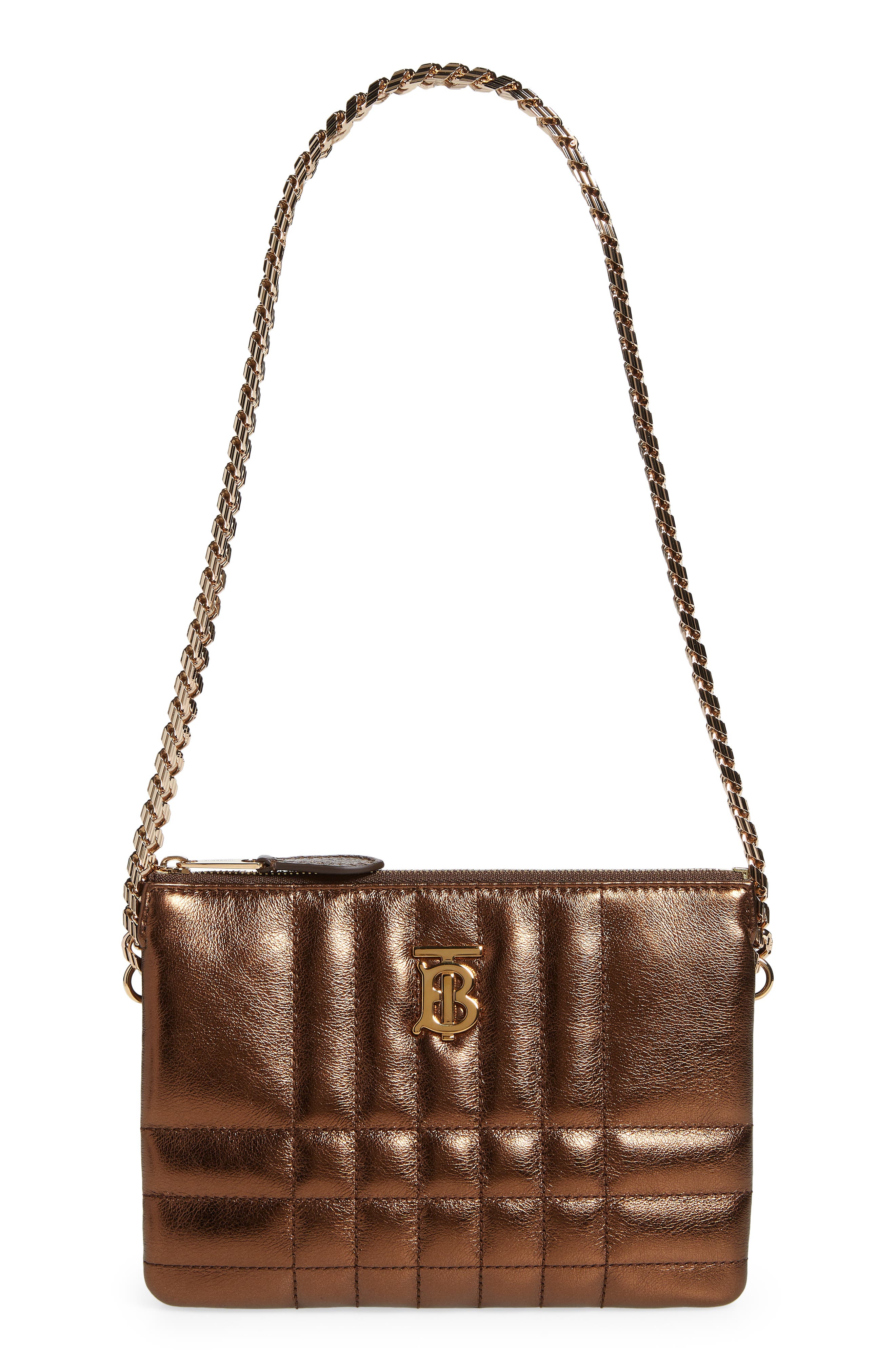 metallic designer bag