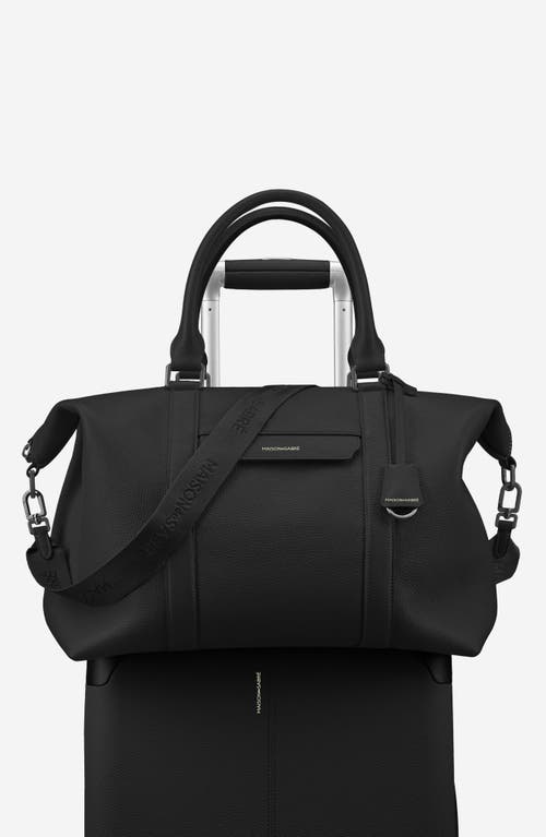Maison De Sabre Maison De Sabré Large Leather Weekender Bag In Black Caviar