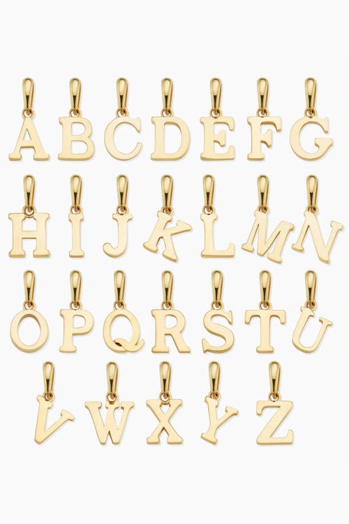 Oradina 14k Gold My Letter Initial Pendant Charm In Letter I