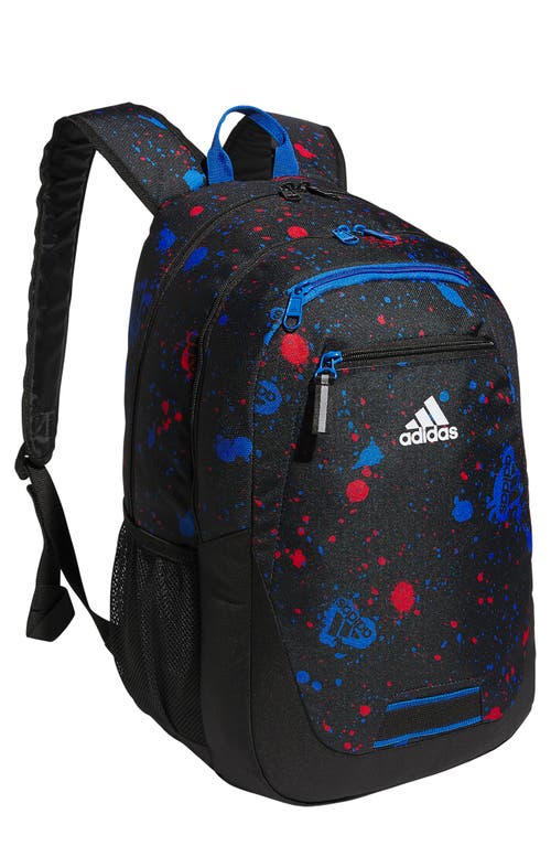 Shop Adidas Originals Adidas Foundation 6 Backpack In Black/bright Royal Blue