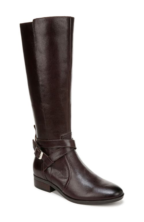 Naturalizer Women's Rena 2 Narrow Calf Knee High Block Heel Riding Boots In Dark Brown