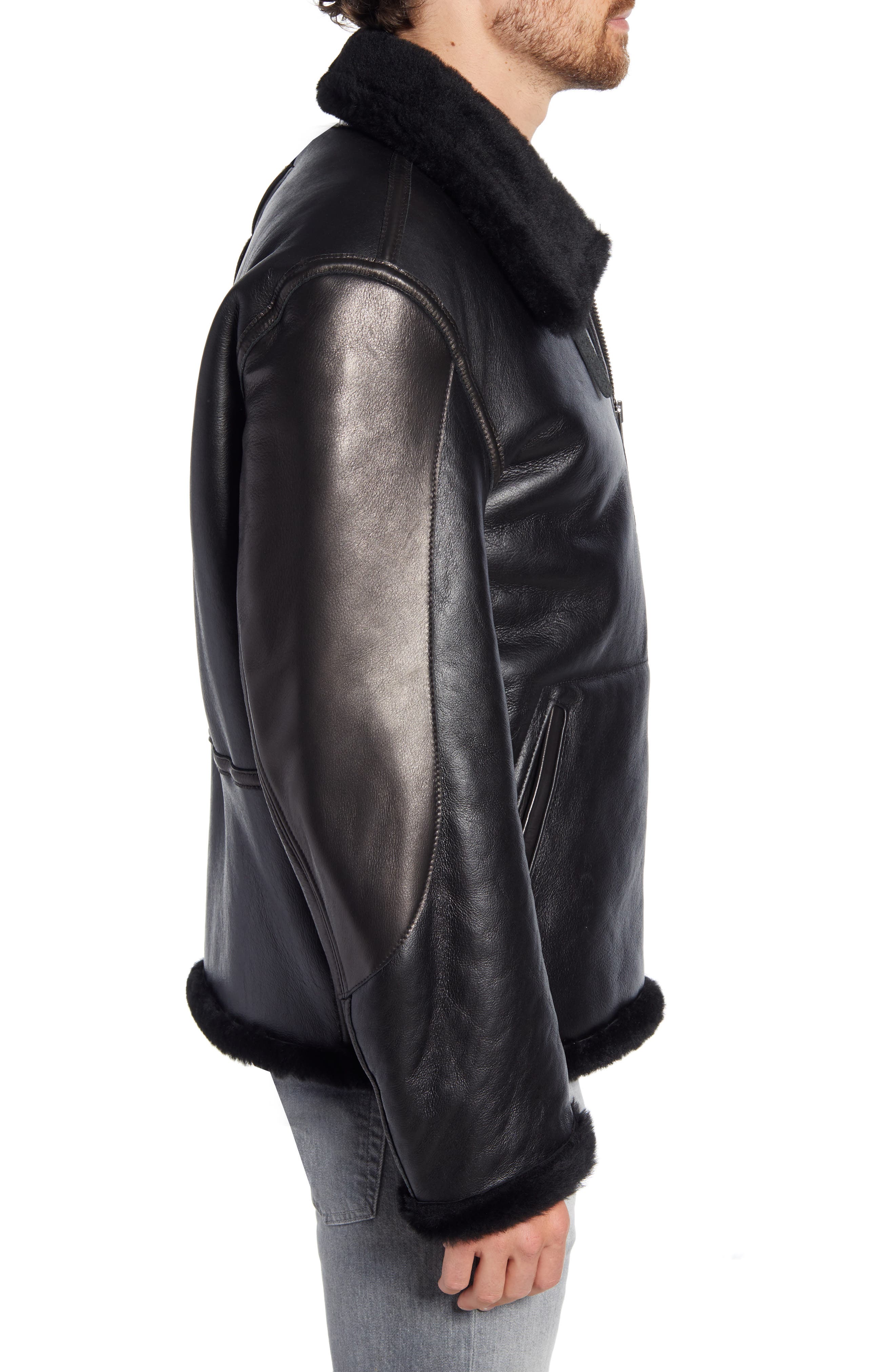 schott premium leather bomber jacket