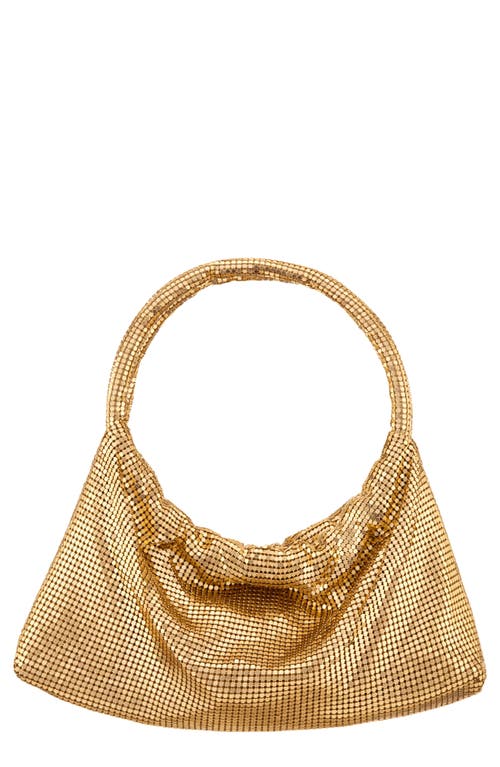 Nina Joyce Mesh Top Handle Bag in Gold at Nordstrom