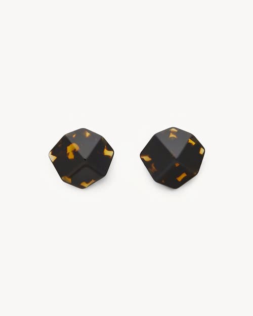 Machete Sculpture Studs In Dark Tortoise