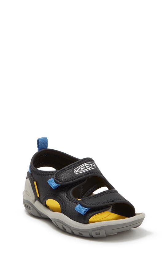 Keen Kids' Knotch Creek Quick Dry Athletic Sandal In Black/  Yellow