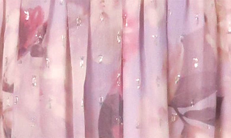 Zunie Kids' Floral Print Clip Dot Maxi Dress In Orchid | ModeSens