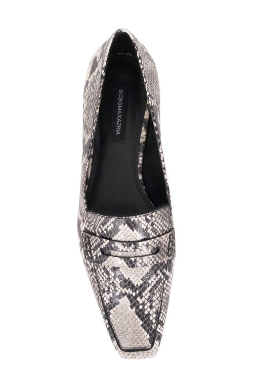 Shop Bcbg Paray Penny Loafer In Natural Snake