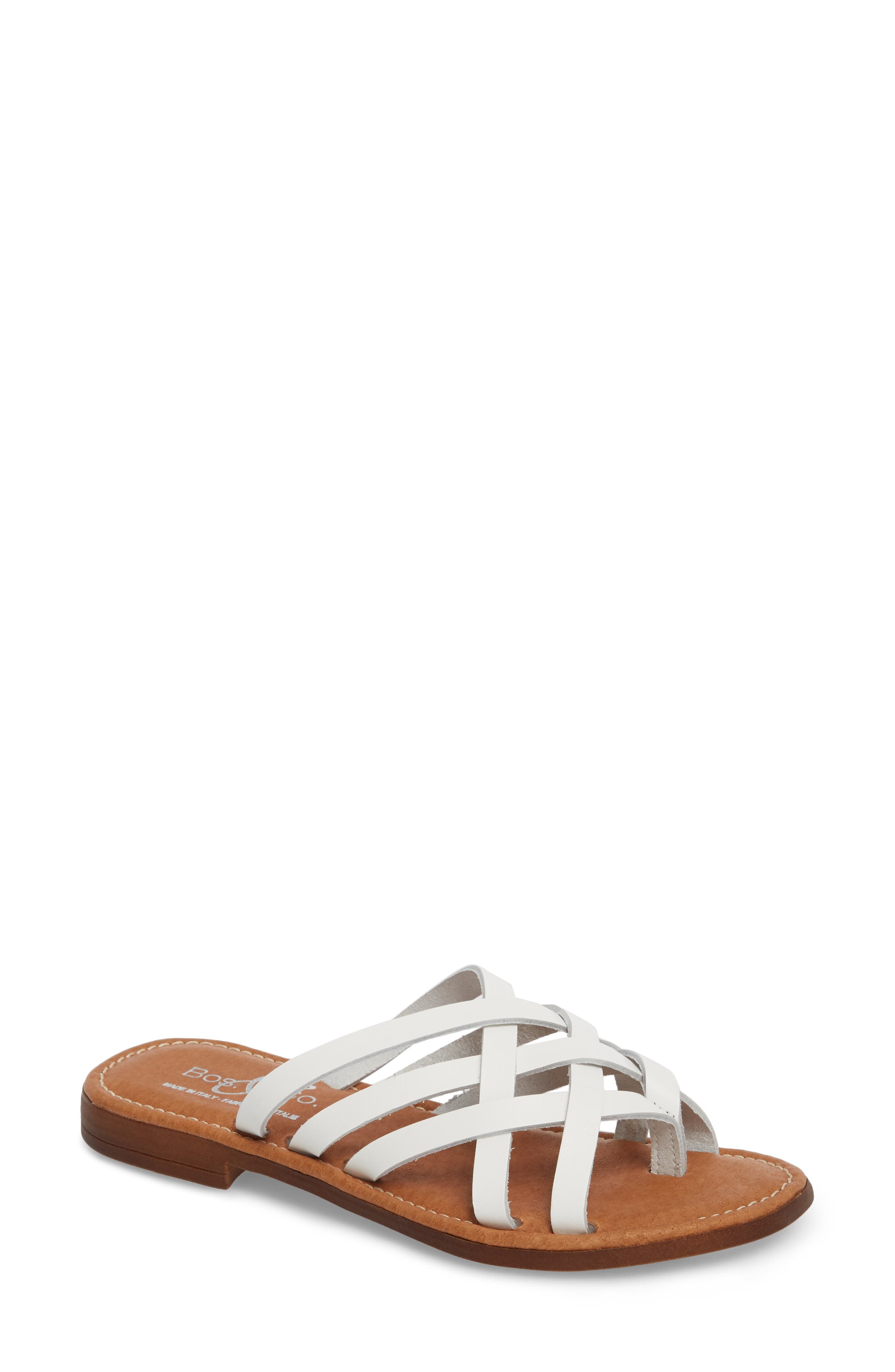 Bos. & Co. Inola Slide Sandal, White