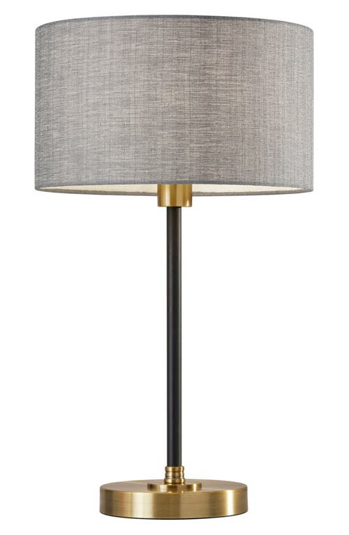 ADESSO LIGHTING Bergen Table Lamp in Black/Antique Brass at Nordstrom