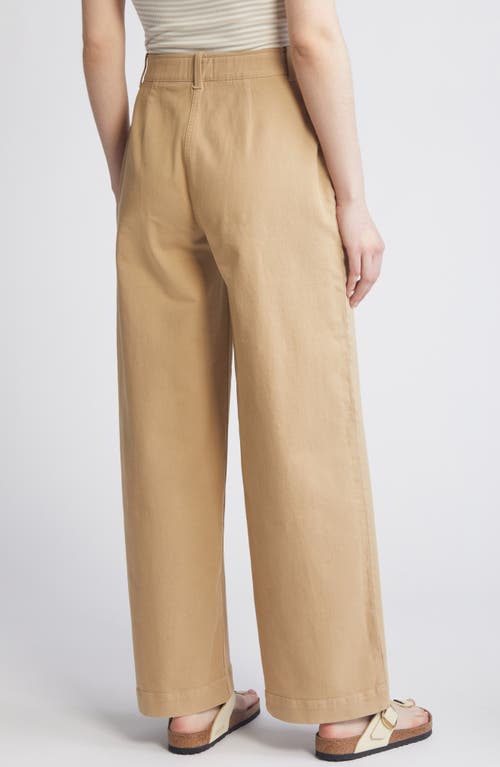 Shop Caslonr Caslon(r) Ultra High Waist Patch Pocket Wide Leg Pants In Tan Safari