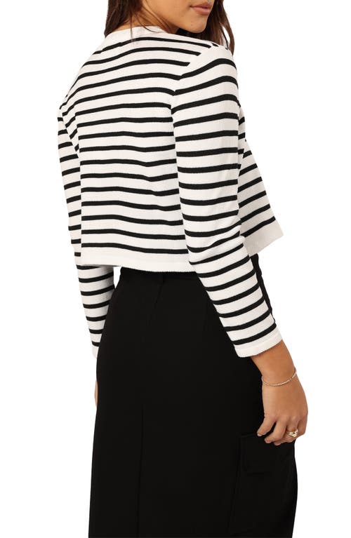 Petal And Pup Petal & Pup Cynthia Stripe Crop Cardigan In Multi