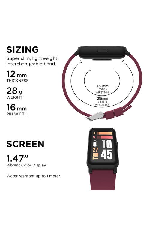 I Touch Active 4 Smart Watch, 24mm X 42.7mm In Burgundy