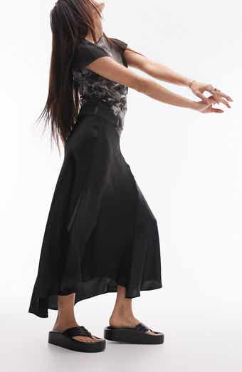 Donna Karan New York Twist Front Plunge Long Sleeve Crepe Jersey Bodysuit