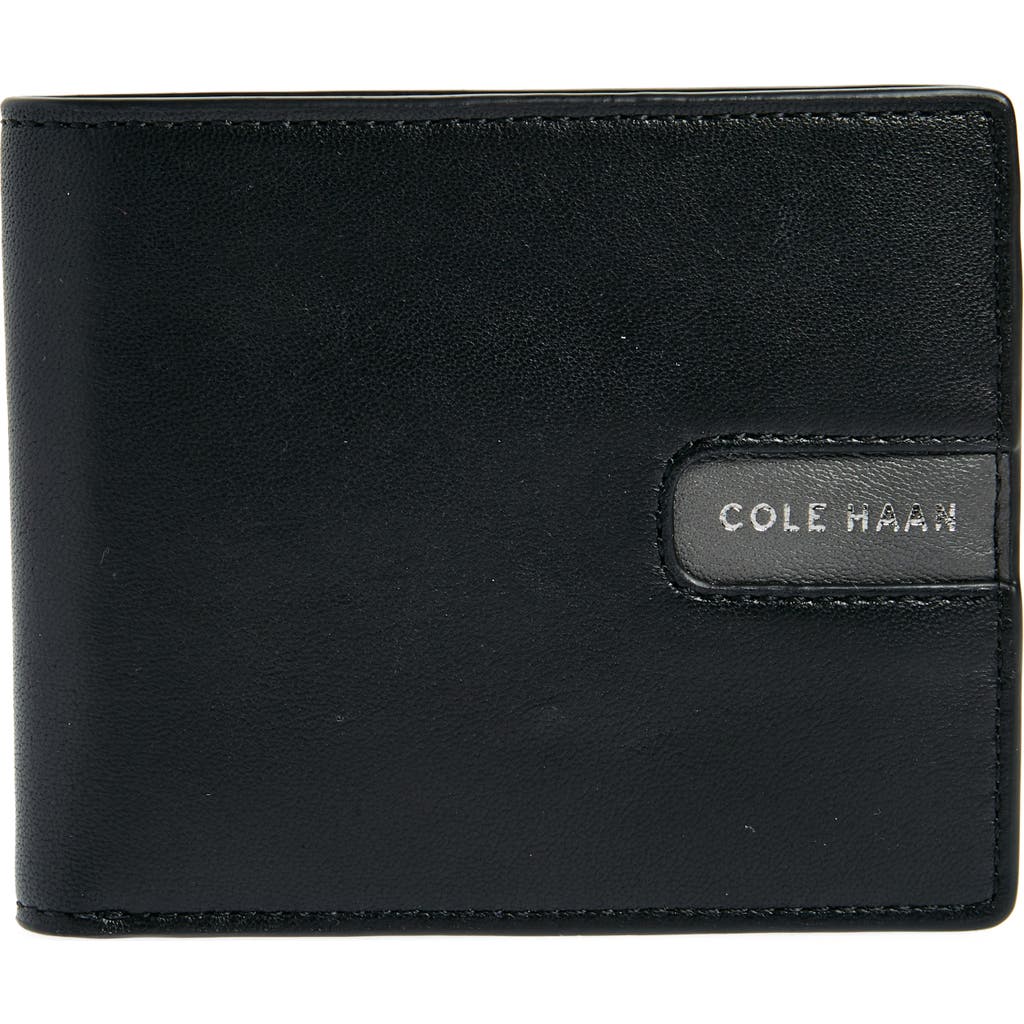 Cole Haan Colorblock Billfold Wallet In Black/gray