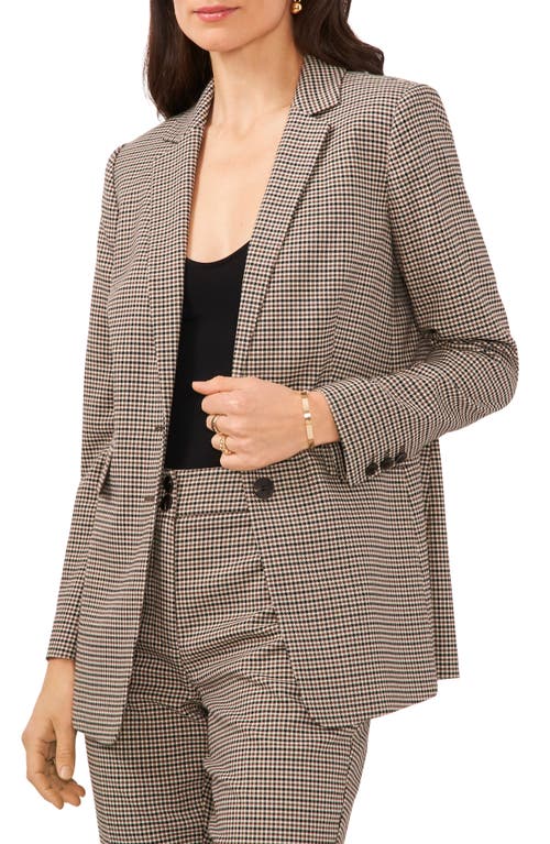 Vince Camuto Check Two-Button Blazer in Rich Chocolate