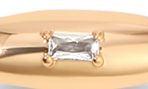 Ettika Baguette Cubic Zirconia Dome Pendant Necklace In Gold