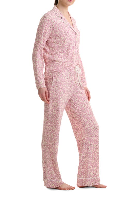 Shop Splendid Print Long Sleeve Pajamas In Animal Stars