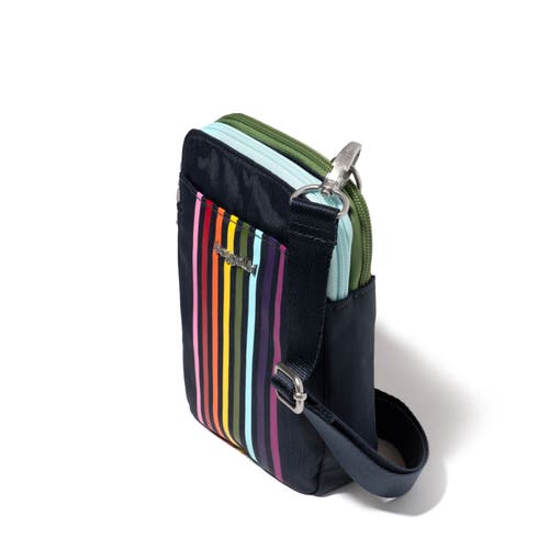 Baggallini Modern Take Two Rfid Crossbody Bag In Navy Rainbow