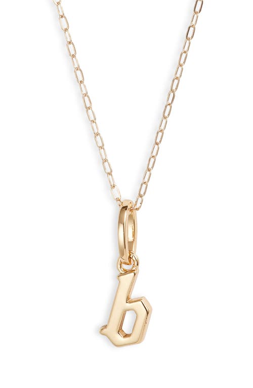 Sophie Customized Initial Pendant Necklace in Gold - B
