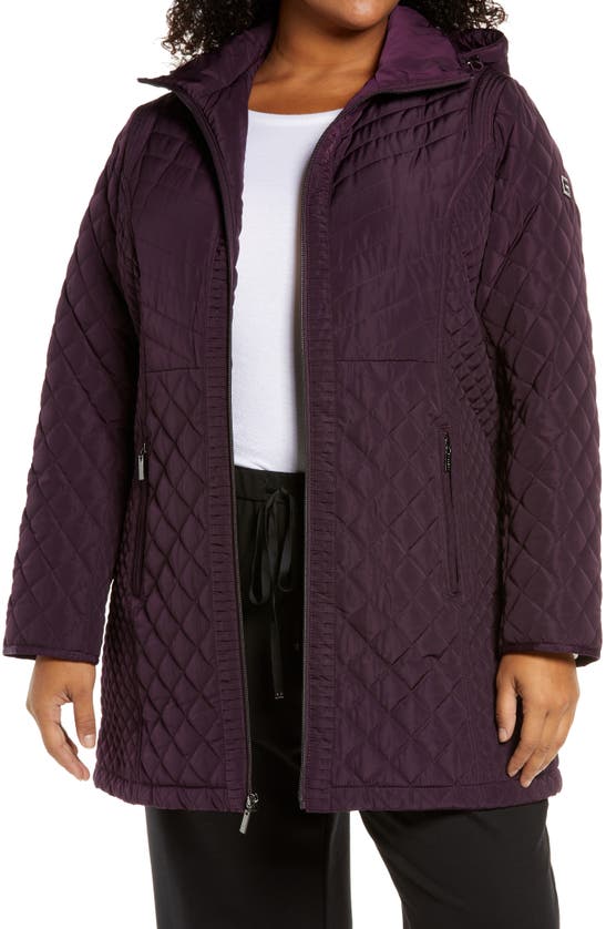 GALLERY QUILTED JACKET WITH REMOVABLE HOOD