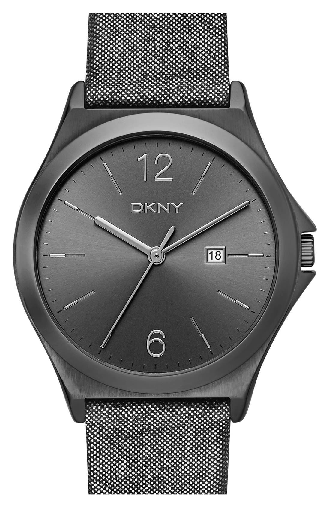 DKNY 'Parsons' Leather Strap Watch, 34mm Nordstrom