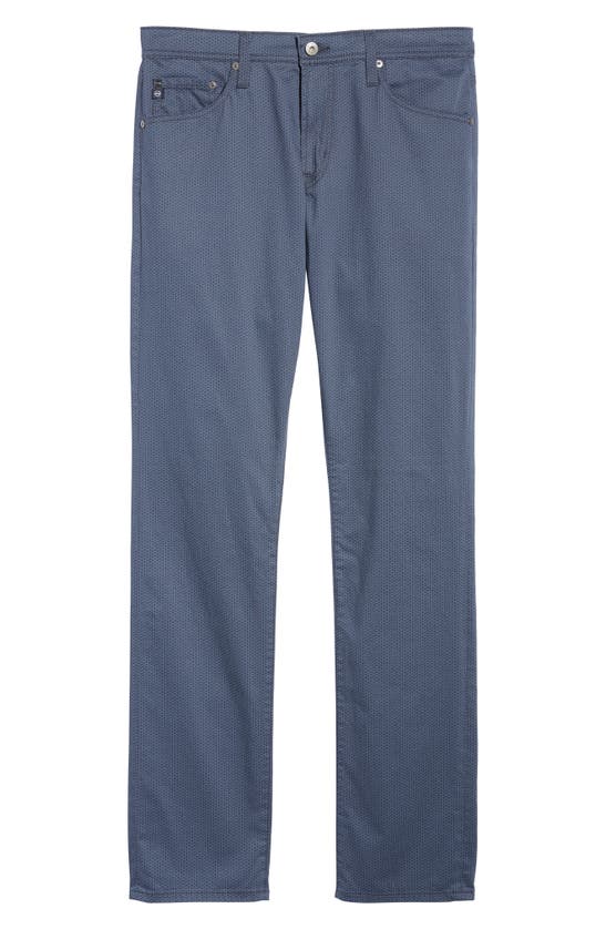 Ag Everett Sud Print Slim Straight Leg Pants In Recaro Blue Multi