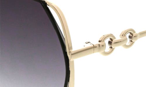 Oscar De La Renta 62mm Butterfly Sunglasses In Gold/black