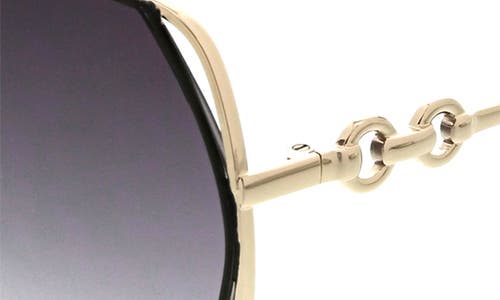 Shop Oscar De La Renta 62mm Butterfly Sunglasses In Gold/black